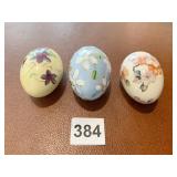 3 HAND PAINTED EGGS BY DOLSYL