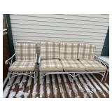 PATIO SET 66" W SOFA WITH 2 - 24" CHAIRS WITH