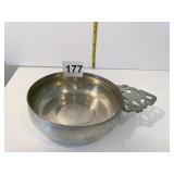 WILLIAMSBURG STEIFF 6.25" L PEWTER PORRINGER