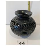 OPEN WORK BARRO NEGRO POT 6.5" H X 4" W