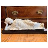 BUDDHA PORCELAIN LOUNGING WOMAN 18" L X 5.5" ON