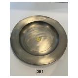18TH CENTURY ANTIQUE PEWTER ENGLAND CHARGER 10"