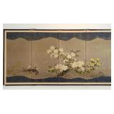 4 PANEL JAPANESE SCREEN - 36" X 71" W/ METAL