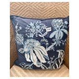 BLUE AND WHITE ACCENT PILLOW
