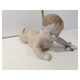 ROYAL COPENHAGEN CRAWLING CHILD W/ BLANKET 6" L #