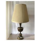 CAST BRASS STYLE LAMP WITH SHADE STIFFEL STYLE