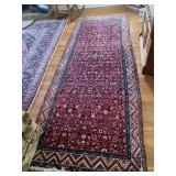 RUG RUNNER FRINGE IS 1/2 INCH ZAGHEN HAND KNOTTED
