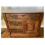 MARBLE TOP STAND 3 DRAWER 1 DOOR 31X38X17