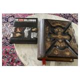 LARGE TABLE BIBLE DAMAGE TO PAGES ON EDGE 1891