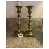 2 BRASS CANDLE STICKS