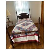 TWIN BED 4 POST FRAME AND SIDEBOARDS