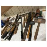 TOOLS, HAMMERS, MALLETS, BOTTLE JACK, ETC.