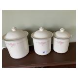 PFALTZGRAFF CANISTERS, SOME CHIPPING OF PAINT ON