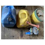 EMPTY CANS AND 1/10TH FULL OIL AND NEAR EMPTY