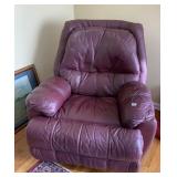LEATHER ARM RECLINER/ROCKING CHAIR RED COLOR 41H