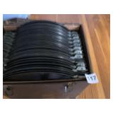 FLIP LID BIN OF RECORDS NO DUST COVERS