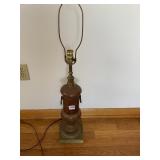 WOOD LAMP WITH NO SHADE 34IN