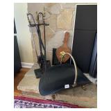 FIREPLACE LOG HOLDER AND TOOLS
