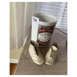 DECORATIVE BABY SHOES AND KITCHEN UTENSIL HOLDER