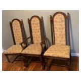 6 CHAIRS 2 ARM VERY NICE COND ON UPHOLSTERY 1