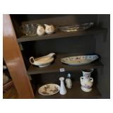 BUD VASES GRAVY BOAT SPALDING CHINA