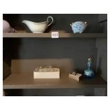 VASE CUT GLASS CREAMER GRAVY SALTS