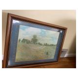 MONET PRINT FRAMED 2 GIRLS IN FIELD