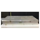 LARGE ALUMINUM CASE WITH FLOWER DESIGN ON LID