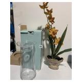 PARTY LITE PILLAR CANDLE HOLDER, ARTIFICIAL