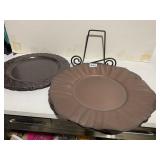 CHARGER PLATES 8 TOTAL, PICTURE/PLATE HOLDER