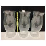 12" H GLASS HURRICANE GLOBES 5" D