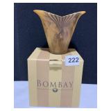 BOMBAY GOLD T LITE CANDLE HOLDER 5" H X 5.5" W IN