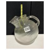 RIBBED WATER PITCHER