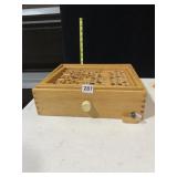 WOODEN LABYRINTH MAZE GAME WITH MARBLE