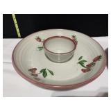 STRAWBERRY 13" CHIP AND DIP- SIGNED BASE