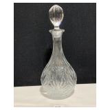 CRYSTAL DECANTER SIGNED IMPERIAL CRYSTAL 12.5" H