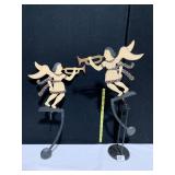 TEETER TOTTER TRUMPETING ANGEL W/ STAND AND 1 W/0