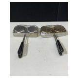 LOT OF 2 VINTAGE SANDWICH PRESS SEASHELL DESIGN 1