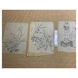 DRAWINGS ON RICE PAPER