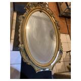 GESSO MIRROR ANTIQUE MIRROR AS FOUND 57 H X 34 W