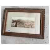 WOOD FRAME MT. SCENE DISCOLORATION ON MAT
