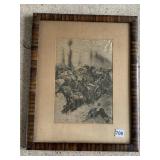 BLACK & WHITE CARRIAGE SCENE