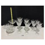 CRYSTAL STEMWARE 11 PIECES 3 SIZES BEAUTIFUL