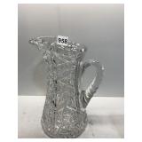 CRYSTAL WATER PITCHER 11" H