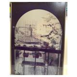 PICTURE SCENE LOOKING OUT A WINDOW TO THE PATIO