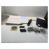 HARD COVER ROLL BOOK, STAPLER, FORMS