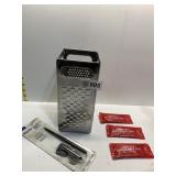 GRATER, FRUIT FLY ATTRACTANT TUBE, COUNTER PEN,