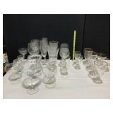 ASSORTED STEMWARE INCL. GOLD RIM