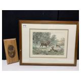 ANIMAL PRINT DOUBLE MAT UNDER GLASS 20" X 15"