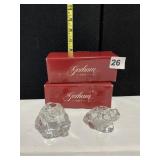 GORHAM GARDEN SERENADE FROG AND TURTLE CRYSTAL